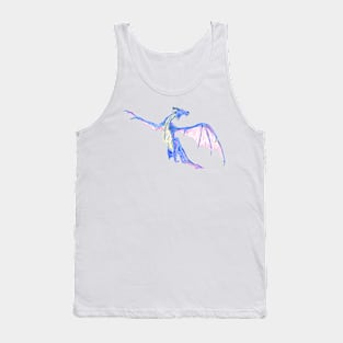 Blue Pink Dragon in Flight Tank Top